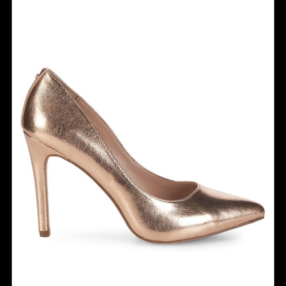 Rose gold pumps